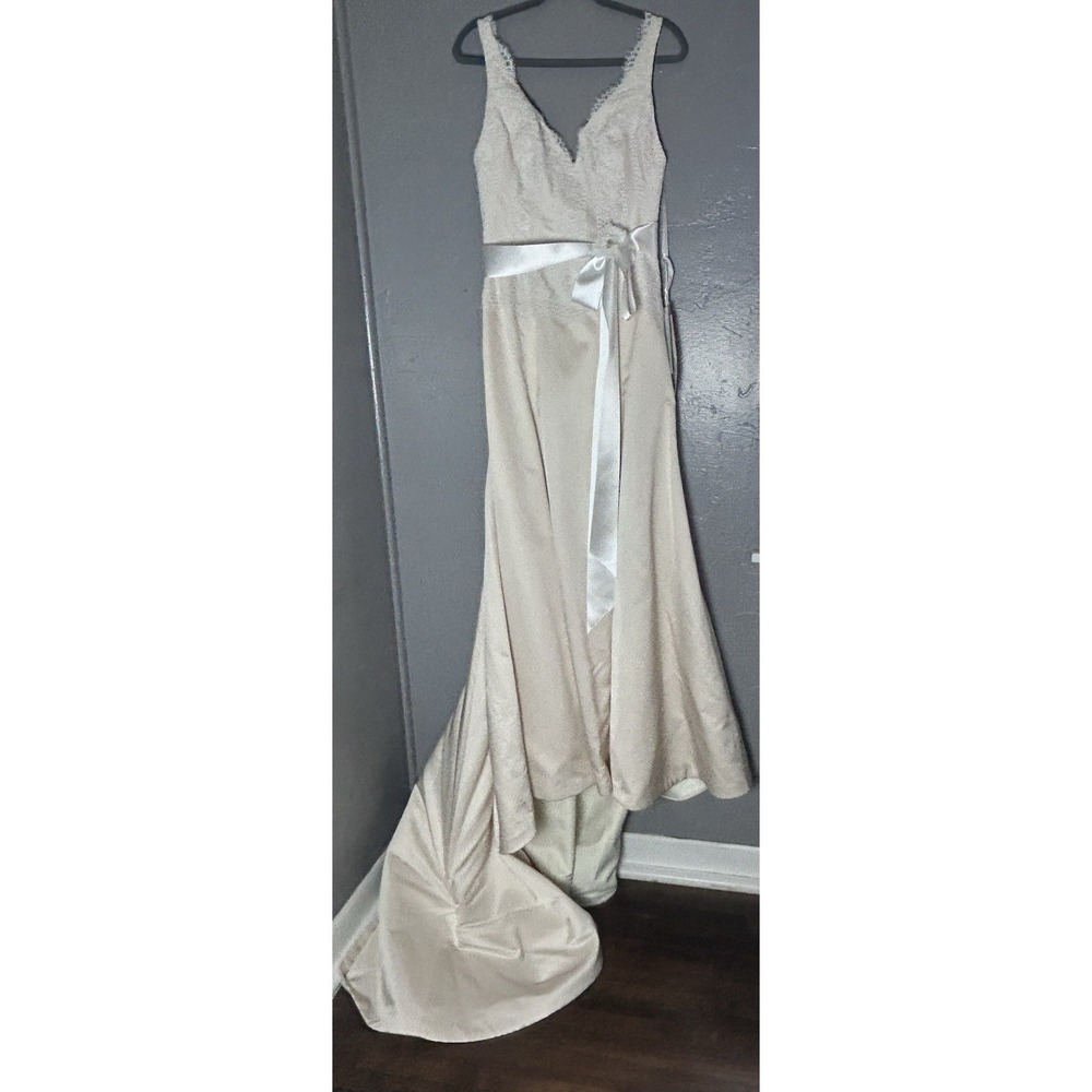 LAZARO Wedding Dress Size 10 Say Yes To The Dress Fall 2009 Lace Bodice Timeless